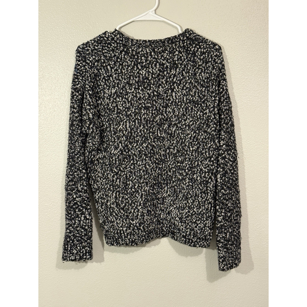 Vince Black White Marled Wool Chunky Knit Sweater Medium - Picture 4 of 4